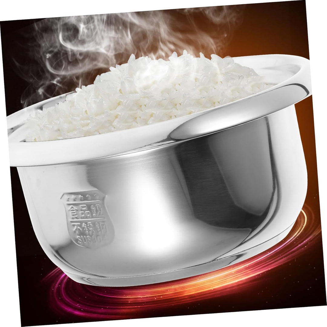 Amosfun Edelstahl Innentopf FüR Reiskocher 1 Liter Ersatz Topf Universell Passend FüR Reis Dampfgare
