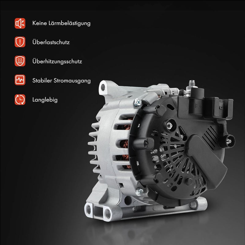 Frankberg Lichtmaschine Generator 150A Kompatibel mit A-Klasse W169 2004-2012 B-Klasse W245 2005-201