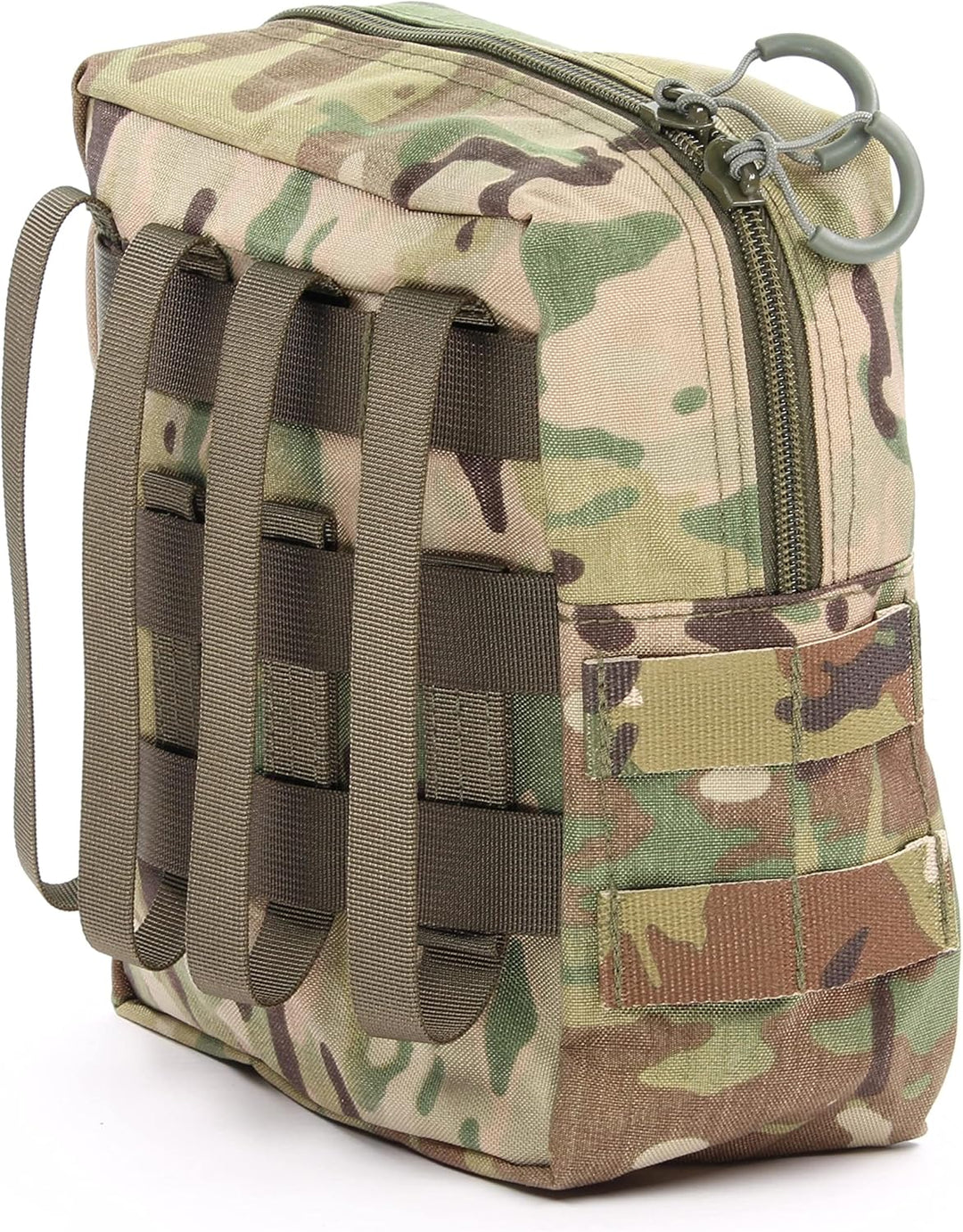Zentauron Reissverschlusstasche L mit MOLLE-System I BW-Tasche, Rucksack Zusatztasche L Multicam, L