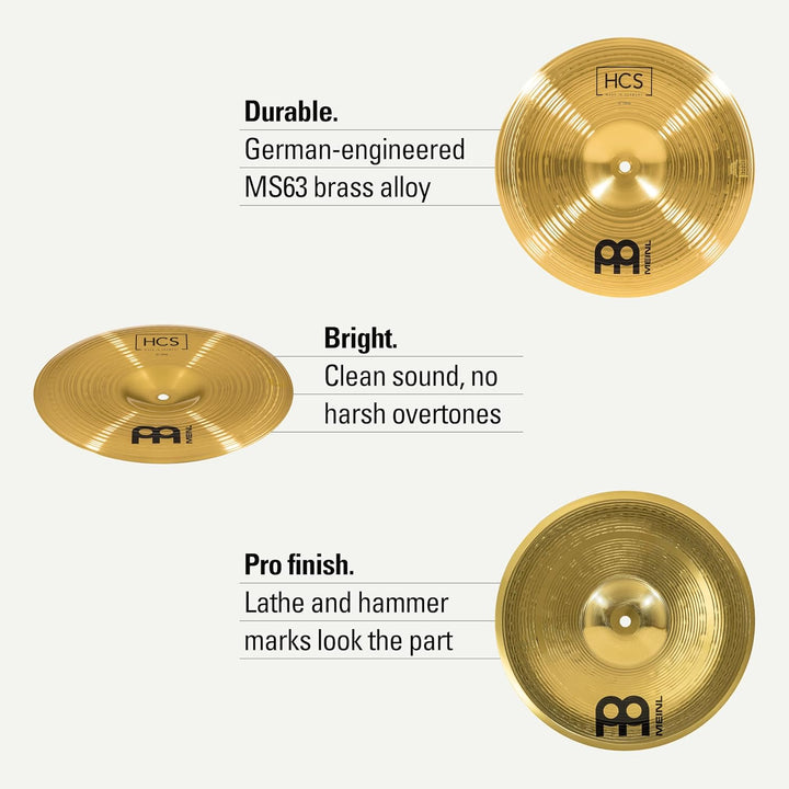 Meinl Cymbals HCS China 12 Zoll (Video) Schlagzeug Becken (30,48cm) Messing, Traditionelles Finish (