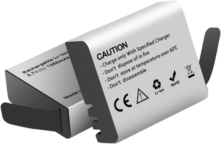Action Cam Akku, 2 x 1350mAh Akkus für AKASO EK7000/Brave 4 Pro/V50X, COOAU, Dragon Touch, GOOKAM, S