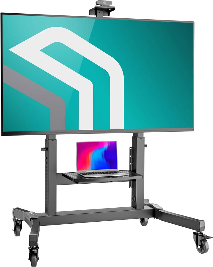 ONKRON TV Ständer rollbar für 50-100 Zoll TV bis zu 120 kg - TV Ständer höhenverstellbar & neigbar m