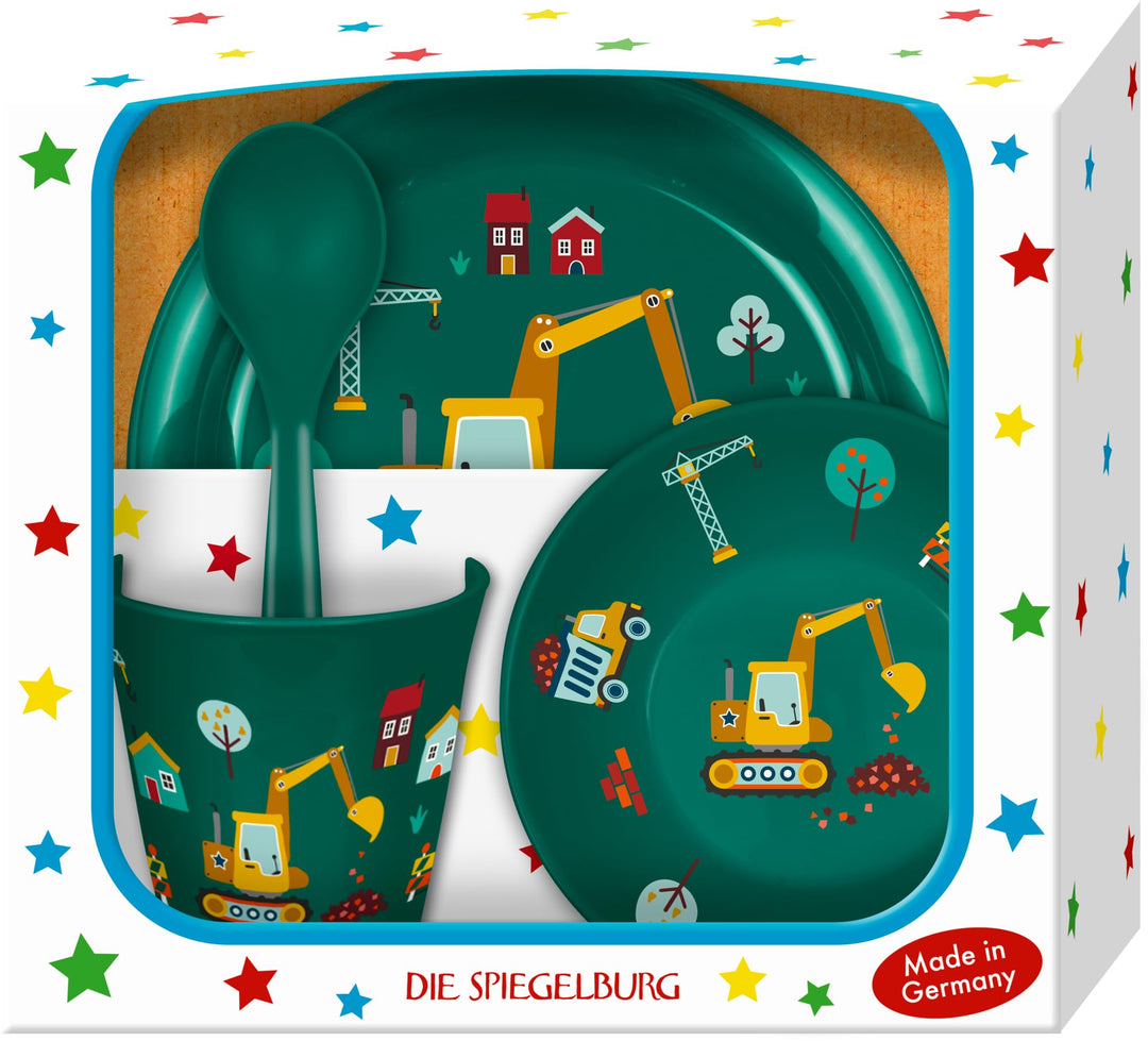 Die Spiegelburg - Geschirr Geschenkset Bagger Ed.2 - Wenn ich mal gr. bin, 18889