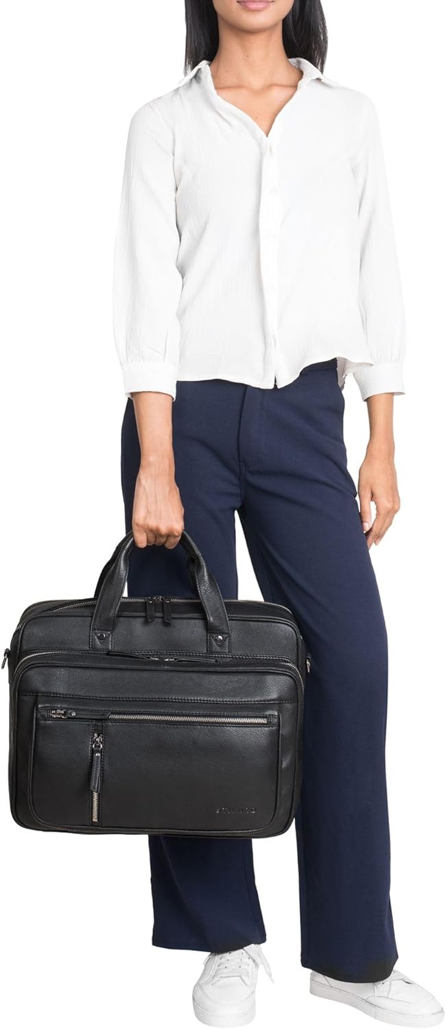STILORD "Ace Aktentasche Leder Herren Damen Gross Business Tasche Echtleder Vintage für Laptop 15,6