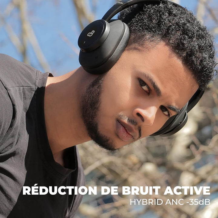DeeBee Pulse Bluetooth-Kopfhörer mit ANC, 40 Stunden Akkulaufzeit, 40-mm-Treiber, Touch-Steuerung, S