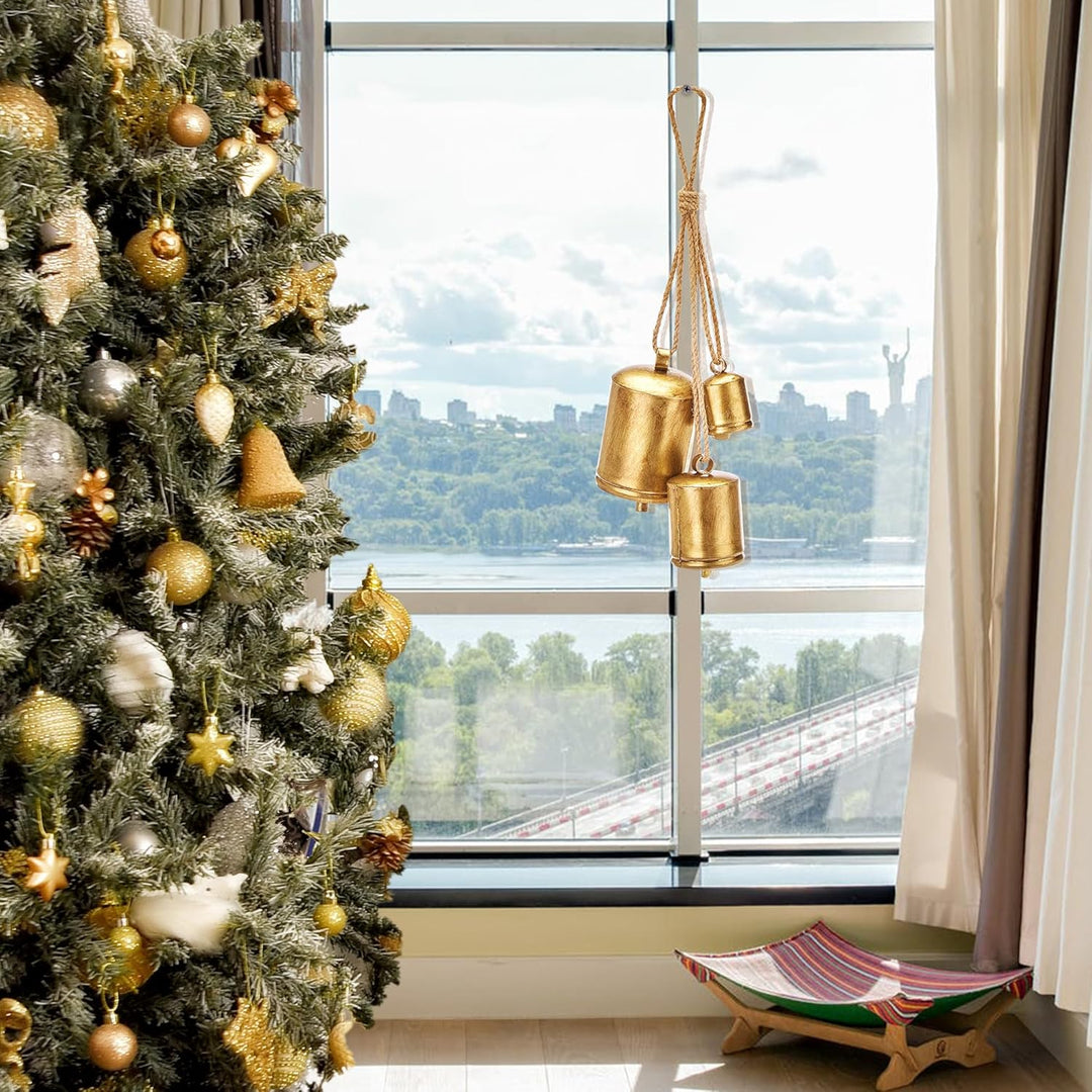 KPCB Weihnachtsglocke Windspiele Hanging Vintage Bells Garden Set mit 3 Rustikalen Messingglocken De