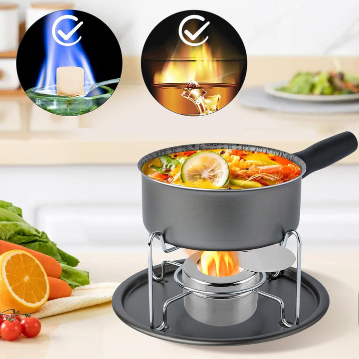 6 Stück Brennpastenbehälter, Fondue Brenner Edelstahl Speisewärmer Mit Abdeckung Kraftstoffhalter Wa