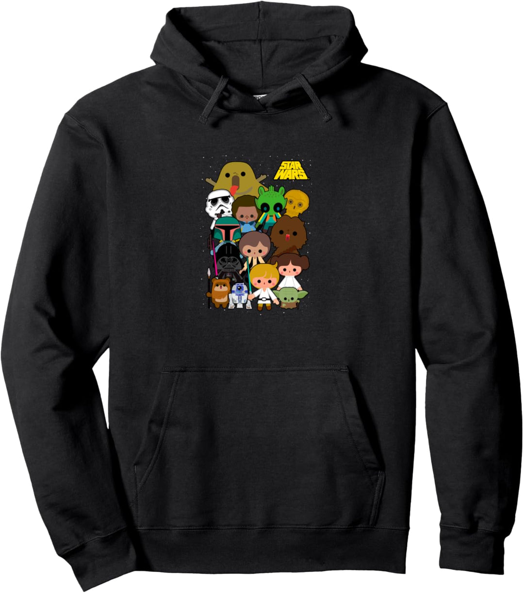 Star Wars Cute Cartoon Character Group Kawaii Pullover Hoodie
