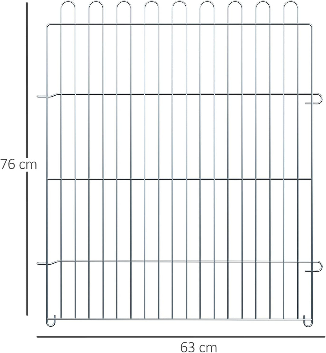PawHut Freilaufgehege Welpenauslauf Welpenzaun Laufstall Welpengitter für Tiere 8-teilig B63 x H76 c