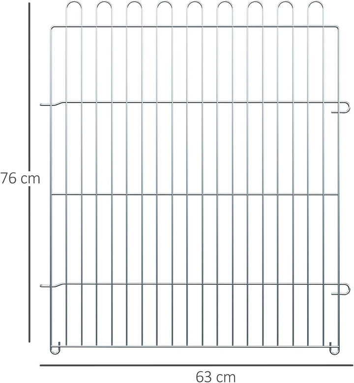 PawHut Freilaufgehege Welpenauslauf Welpenzaun Laufstall Welpengitter für Tiere 8-teilig B63 x H76 c