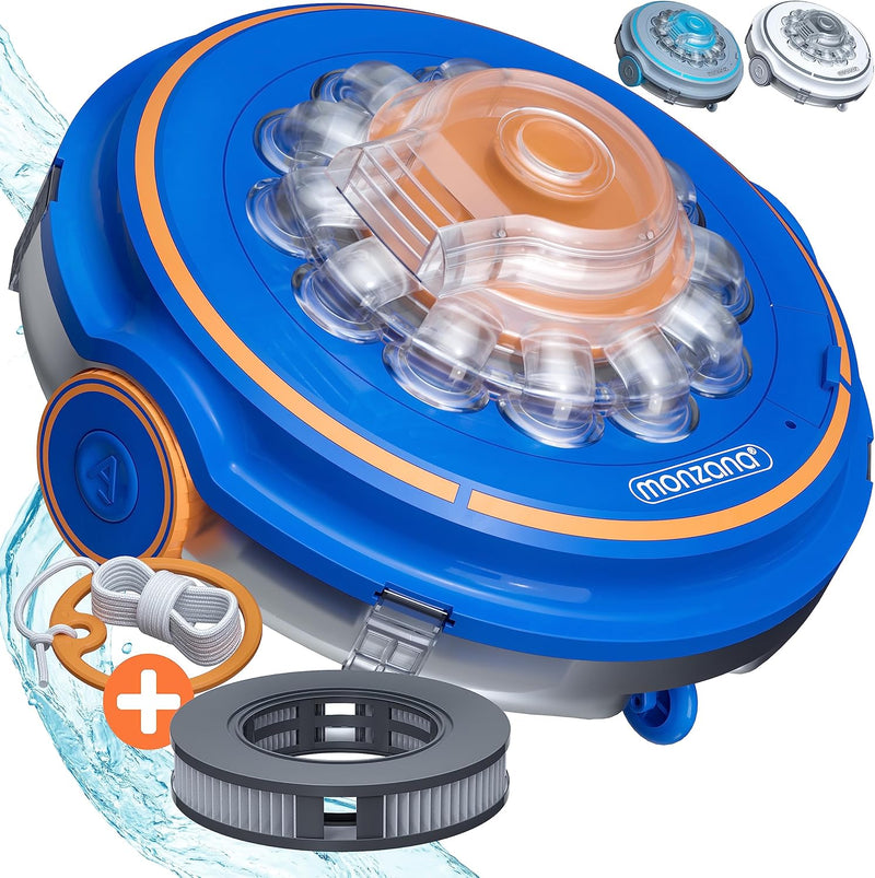 Monzana® Poolroboter Poolboy600 Kabellos Vollautomatisch 80 Min Akku 5200mAh Li-Ion 80m² Pool Bodens