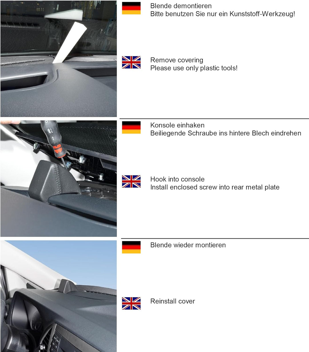 KUDA 5655 Halterung Kunstleder schwarz, 5655