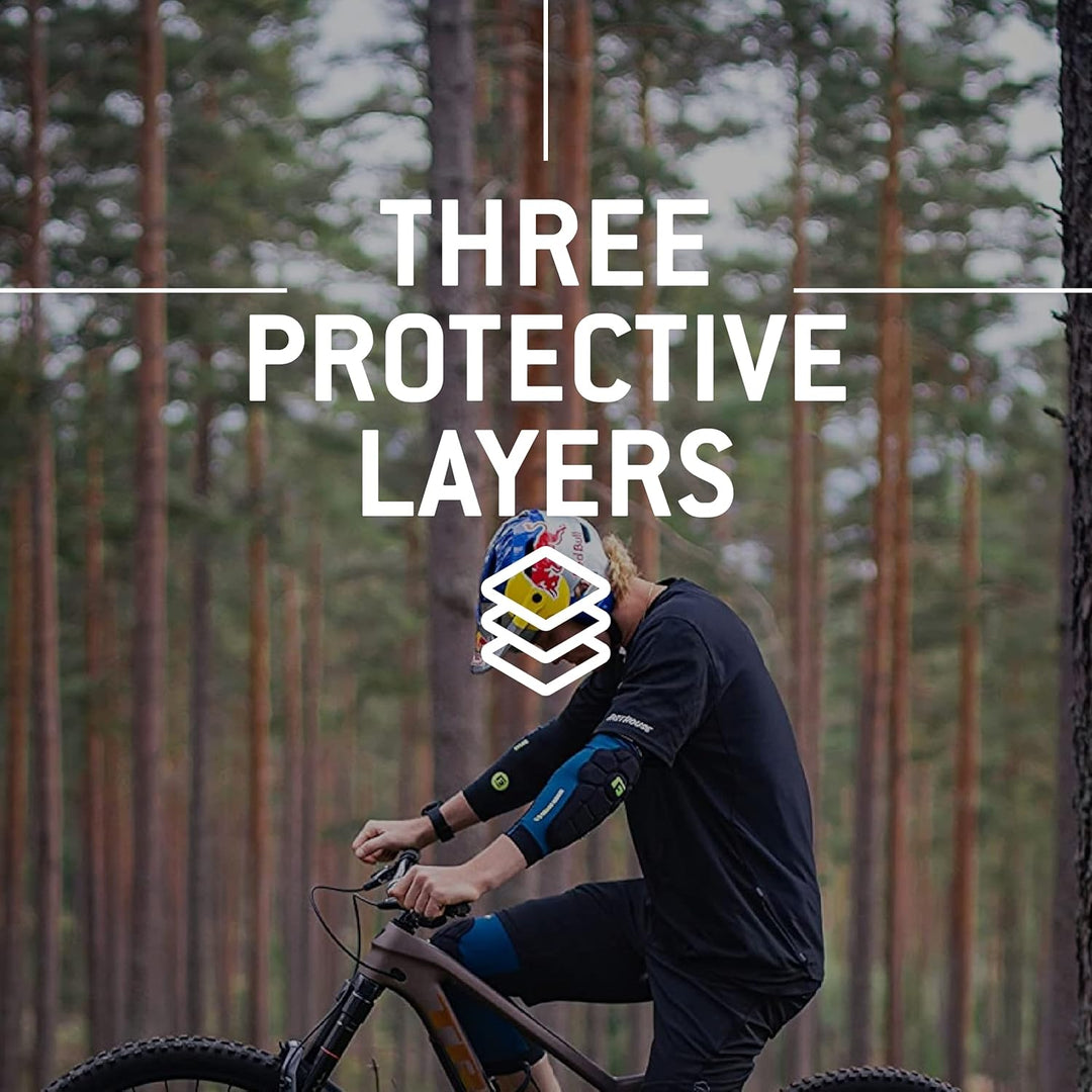 G-Form Pro Rugged Ellbogenschützer, 2 Stück, für Radfahren, BMX, MTB, Downhill, Skateboard XL Storm