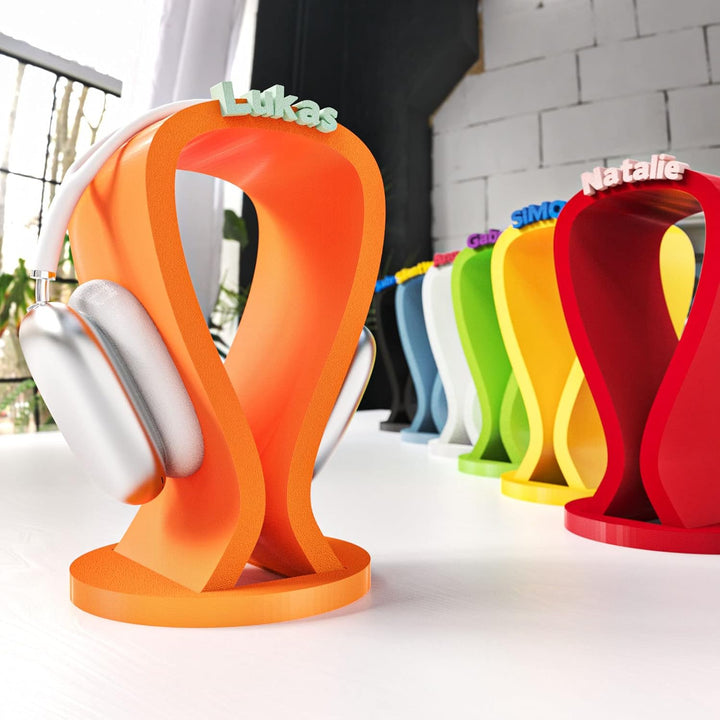 Kopfhörerständer mit Wunschtext | Personalisiert | Headset Halter für Over-Ear-Kopfhörer | Gaming &