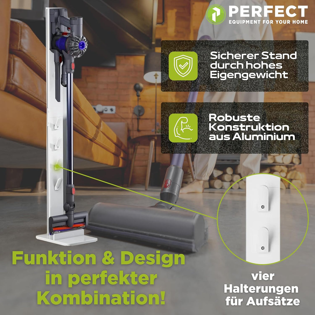 PERFECT EQUIPMENT FOR YOUR HOME PHD-D200W, Staubsaugerständer, Aluminium, Weiss, Weiss