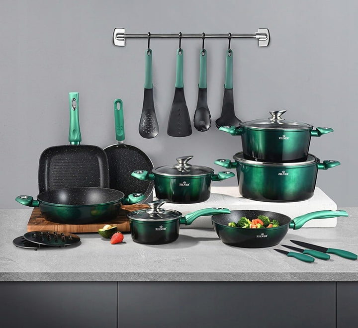 21-tlg Topfset Kochgeschirr-Set Zl-8542 Pots & Pans Coated, Cooking Pot Set, Induction Pots Set, Coo