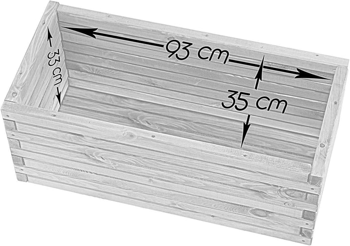BooGardi Pflanzkasten aus Holz · in 10 Grössen · 100cm · Blumenkasten · Hochbeet · Garten Balkon Ter