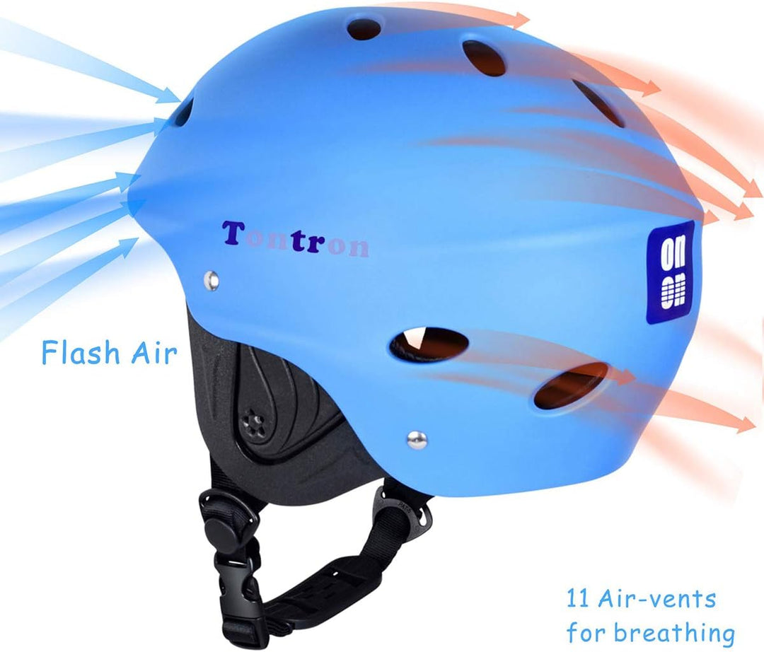 Tontron Wakeboard Kajak Kitesurf Wassersport Helm Blau L(55-61cm), Blau L(55-61cm)