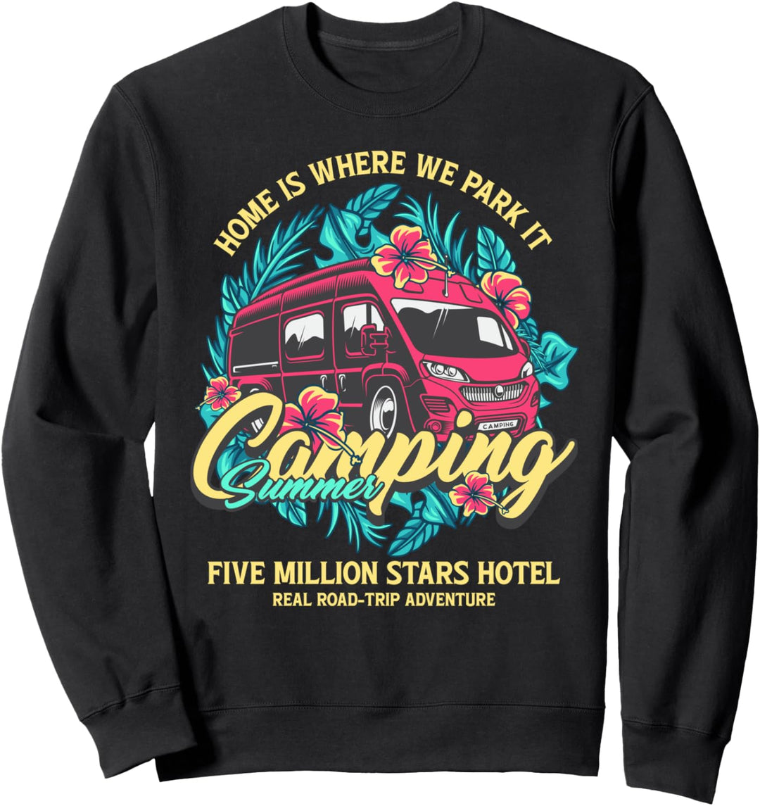 Camping Summer - Kastenwagen Road-Trip Adventure Sweatshirt