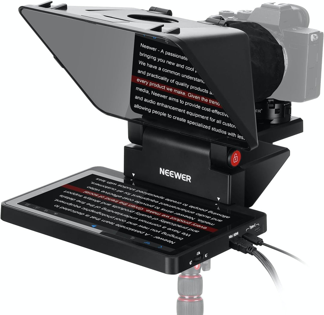 NEEWER 2 in 1 Teleprompter 11 Zoll mit Monitor, unterstützt Bildschirmspiegelung, tragbarer Prompter