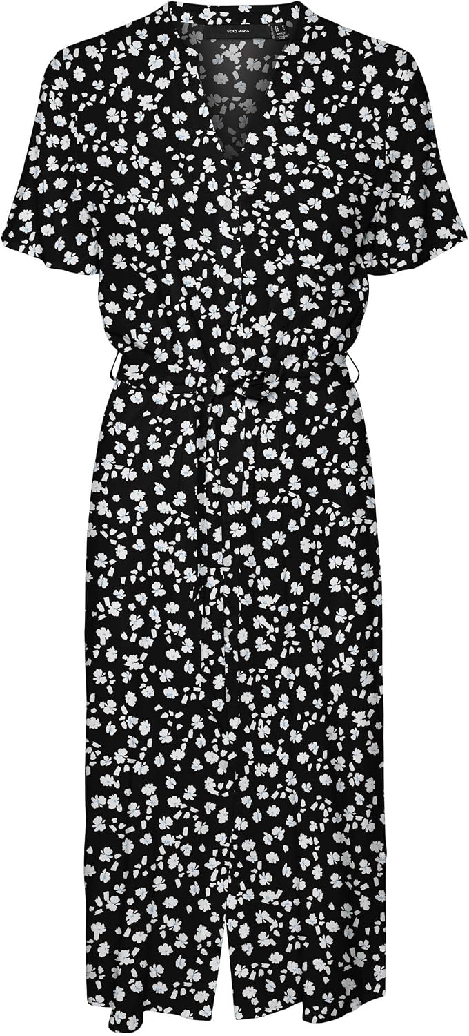 VERO MODA Female Kleid VMVICA Langes Kleid | Dress XS Schwarz, XS Schwarz