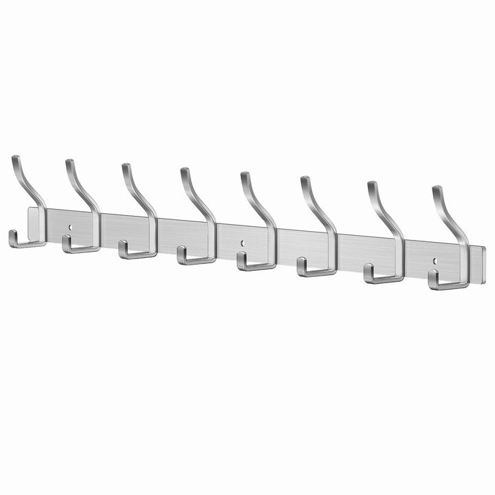 Garderobenhaken Edelstahl Hakenleiste Garderobe Garderobenleiste Silber Kleiderhaken Wand mit 8 Hake