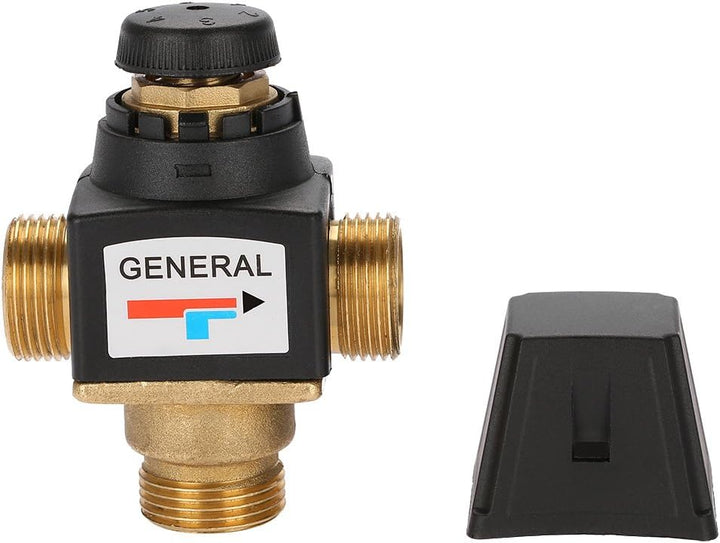 heizungsmischer 3 wege + Thermostat-Mischventil 3-Wege-DN20-Aussengewinde-Messing-Thermostat-Mischve