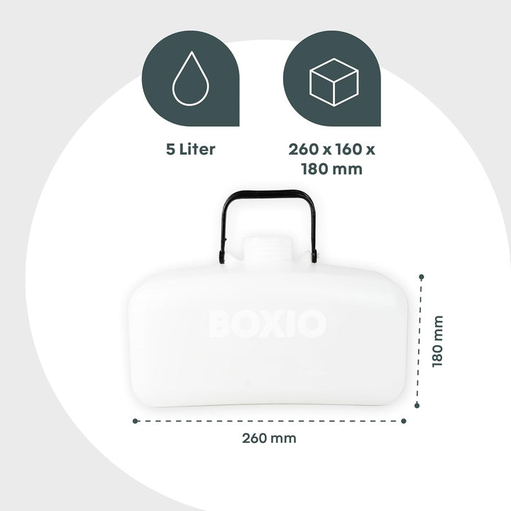 BOXIO - Kanister: 5L verschliessbarer Wasserkanister für Campingtoilette oder Wassertank für die Cam