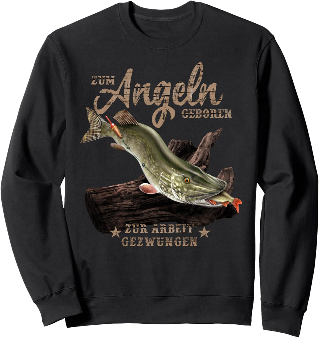 Hechtangler Spruch, Geschenk zum Hechte fangen Sweatshirt