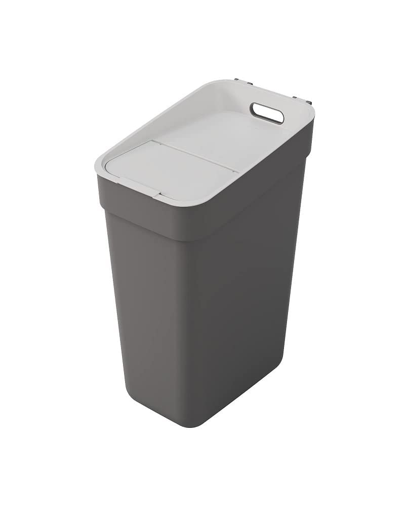 CURVER READY TO COLLECT 30L Mülleimer perfekt zur Trennung von Abfall, Mülltrennsystem stapelbar, du