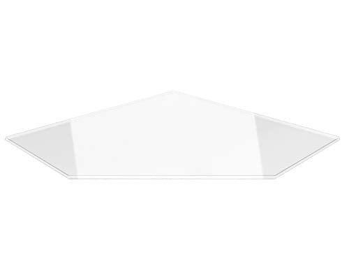 Fünfeck 110x110cm - Funkenschutzplatte Kaminbodenplatte Glasplatte f. Kamin Ofen Kaminofenunterlage