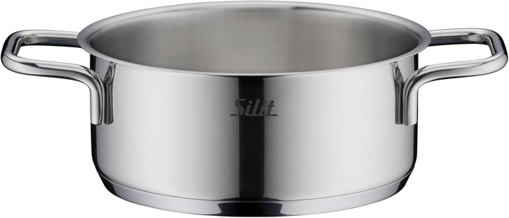Silit Extra Cook Mini-Bratentopf 14 cm mit Glasdeckel, Innenskalierung, breiter Schüttrand, qualitat