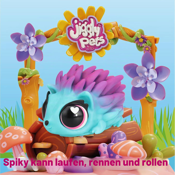 Famosa Jiggly Pets – My Spike Pet – Spiky the Hedgehog, interaktiver Igel, weicher Gummi, singend, g