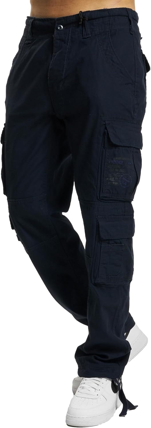 Brandit Hose Pure Vintage Slim Fit XXL Navy Blau, XXL Navy Blau