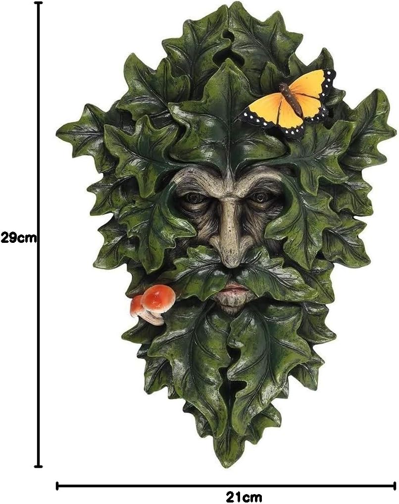 SC Gifts TM_53538 Wandschild, Leafy Green Man, 29 x 21 cm, 1 Stück