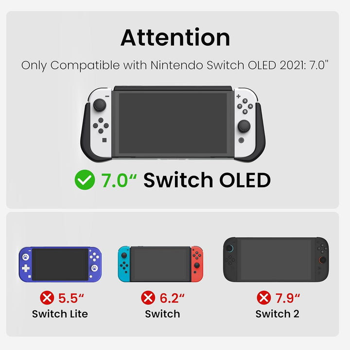 KIWIHOME Switch OLED Hülle mit Spiele Aufbewahrung im Flip Design, Dockbare Schutzhülle für Nintendo