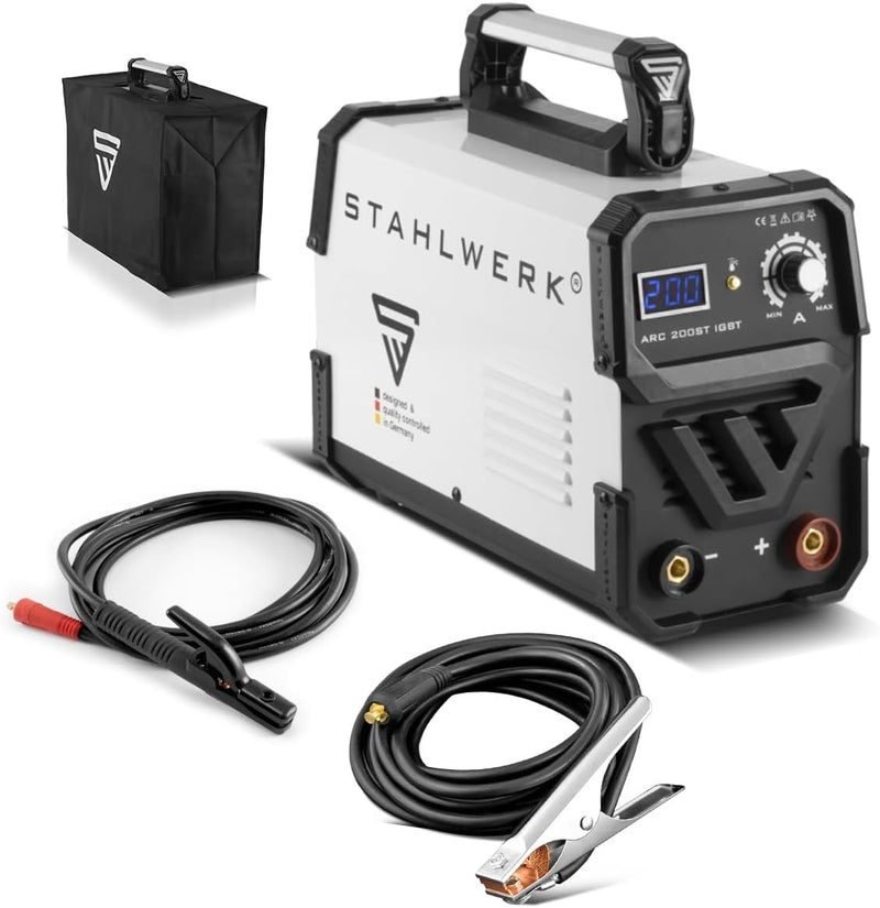 STAHLWERK ARC 200 ST IGBT - Schweissgerät DC MMA/E-Hand/Lift-TIG Welder mit echten 200 Ampere sehr k