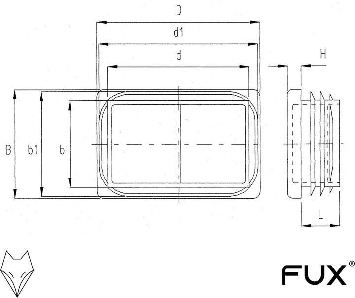 10 Stück Kunststoff Rechteck Rohrstopfen, Lamellenstopfen, verschiedene Grössen und Farben, Möbelgle