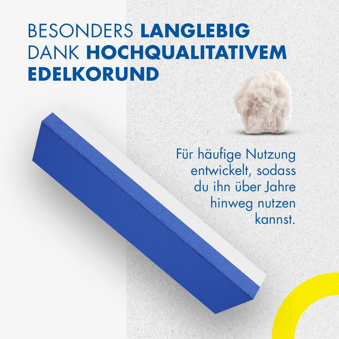 Zische Abziehstein 200x60x25 mm FEPA 220/400 - Schleifstein aus Edel-Korund - Messerschleifer zweise