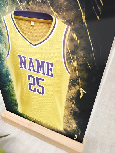 LosAngeles Fanartikel Acryl Tafel - Personalisiertes Geschenk, Basketball Geschenke Jungen, Basketba