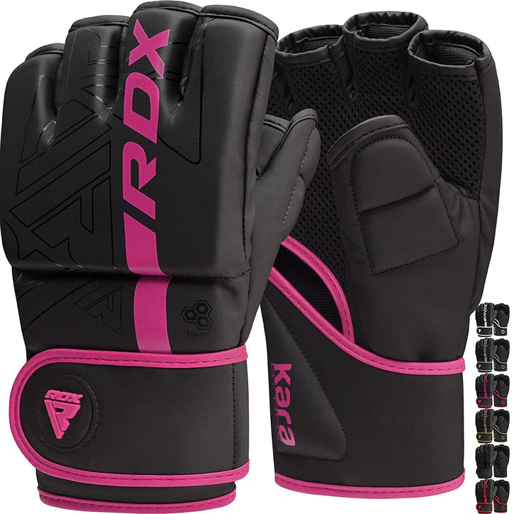RDX Profi MMA Handschuhe Training, Kara Maya Hide Leder, Sparring Grappling Kampfsport Kickboxen Sch