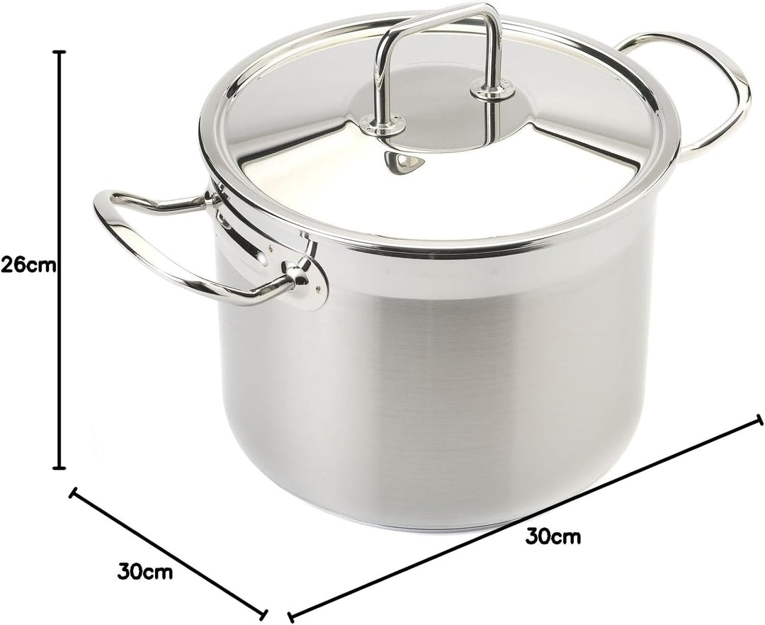 BRA Profesional Suppentopf aus Edelstahl 18/10, 18 cm 26 cm, 26 cm