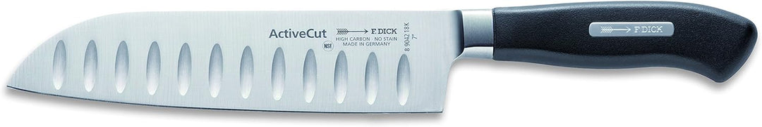 F. DICK Messerblock mit Messer, ActiveCut (Santoku, Kochmesser, Brotmesser, Officemesser, X30Cr13 St