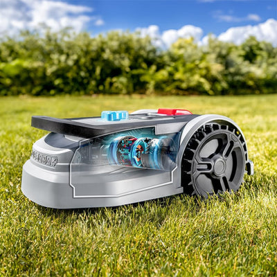 Cecotec Rasenmähroboter mit App Conga Grasshopper 500. Digitaler Brushlessmotor, Flächen von 500 m²,