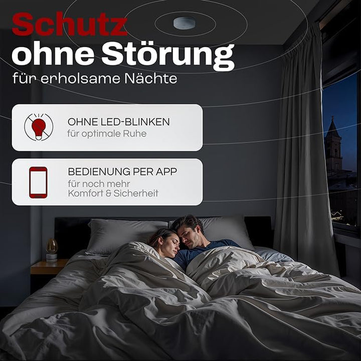 Alpenluft ISA Rauchmelder 10er Set mit Hub Mit App 10er Set + Wifi Hub, Mit App 10er Set + Wifi Hub