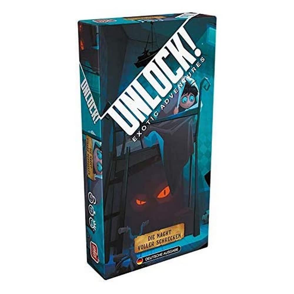 Asmodee, Unlock! – Die Nacht voller Schrecken, Familienspiel, Rätselspiel, 1-6 Spieler, Ab 10+ Jahre
