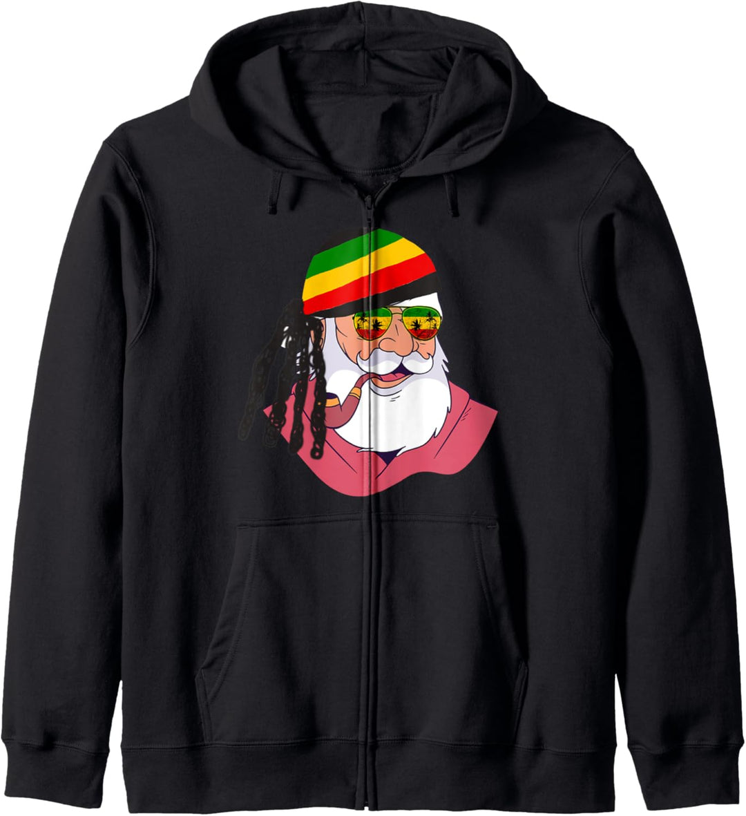 Weihnachtsmann Reggae Weihnachten Rasta Rastafari Roots Kapuzenjacke