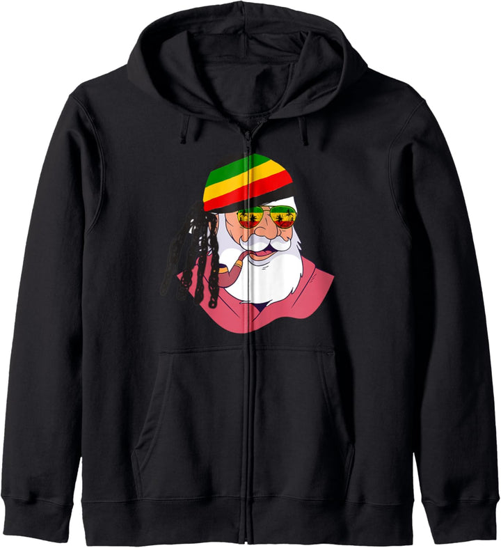 Weihnachtsmann Reggae Weihnachten Rasta Rastafari Roots Kapuzenjacke