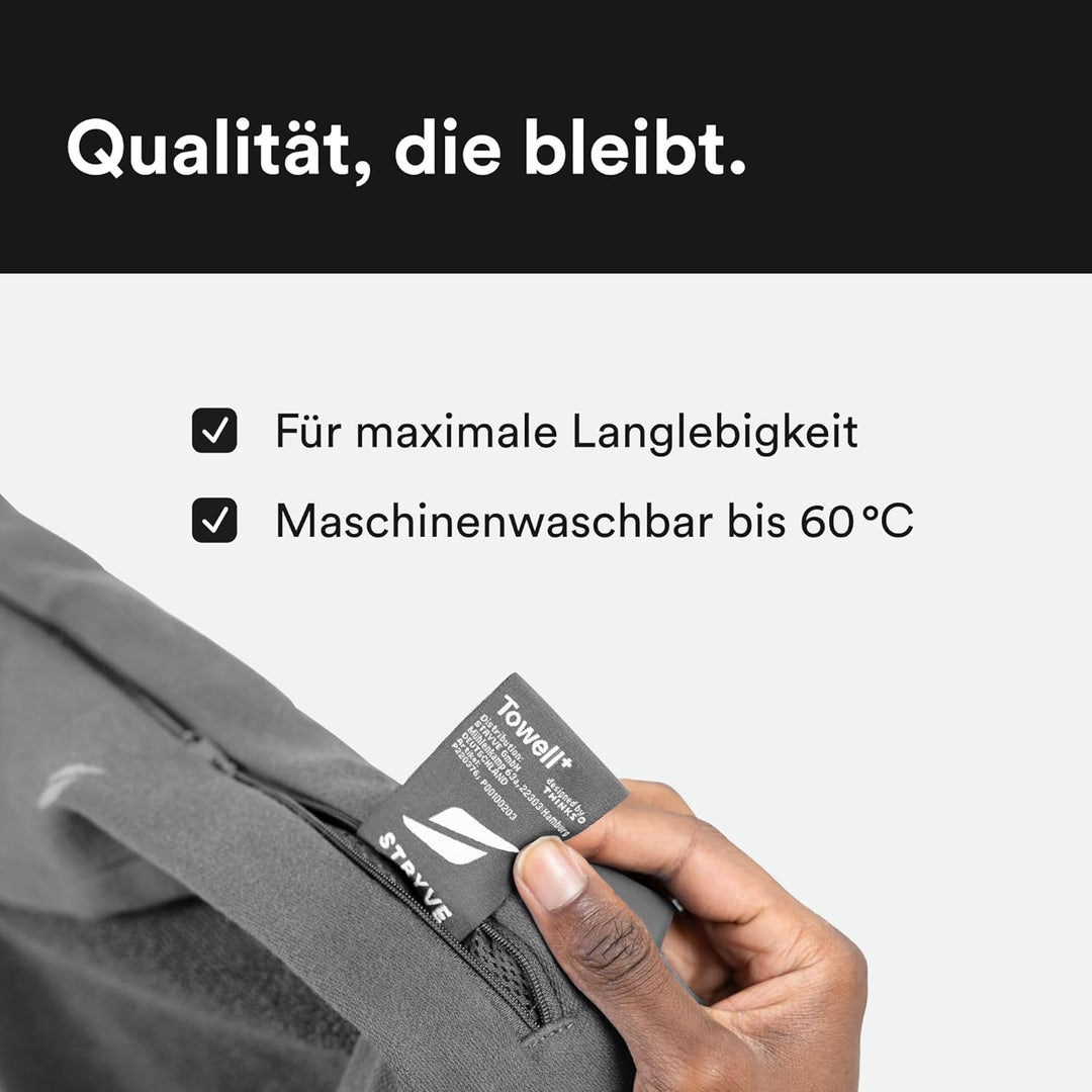 STRYVE Fitness Handtuch – Towell Plus Original aus DHDL – Mit Magnet und Reissverschluss Tasche - Fi