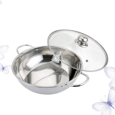 Cabilock Induktionstopf Dual Hot Pot Induktionskochtopfpfanne Eintopftöpfe Mit Deckel Double Flavor